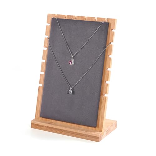 Necklace Display Stands for Selling Necklace Holder Necklace Display Storage Jewelry Display Storage Set 3PCS (Gray) - color: Gray