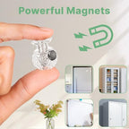 ZOYVUX Cute Mini Vase Magnets for Fridge, Tiny Plant Glass Vases with Flowers, Magnetic Refrigerator Decor for Kitchen, Office, Locker (5 Pack)