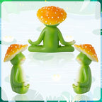 Meditation Frog Resin Statue - Yoga Meditation Frog Statue for Desk Living Room Resin Figurine for Home Patio Office Decoration Cute Plant Statues for Tabletop Garden Office Backyard Decor - style: Frog