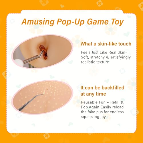 brenzo 2026 New Fidget Toy Big Head Doll with Ear Cleaning Feature – Pimple Popping Toys Style Stress Relief Sensory Toy for Anxiety, Reusable Funny Desk Toy for Adults-Yellow Hair - style: G-yellow