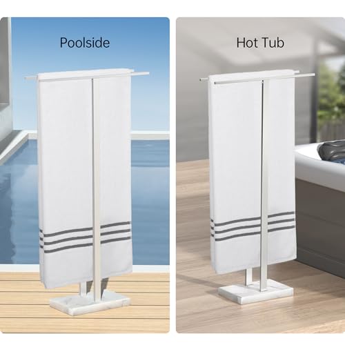 KES Standing Towel Rack Taller Version, 37" H (Equal Height) Bathroom Towel Rack Stand with Marble Base, Free Standing Towel Holder Stand, SUS304 Stainless Steel Brushed Finish, BTH229-2 - color: Brushed Finish, size: 37" H (Equal-height)