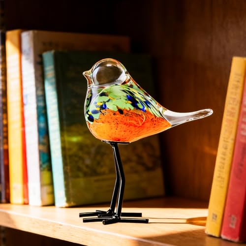 Glass Bird Figurines Art Collectible Ornaments Statue Figurines Modern Handmade Sculpture Home Decor - color: Bd-1