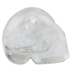 mookaitedecor 1 Inch Rock Quartz Crystal Skull Sculpture Set of 5, Hand Carved Gemstone Statue Figurine Collectible Healing Reiki - color: Clear
