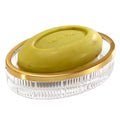 Nicole Miller - Soap Dish, Glass Countertop Accessories, Dorm Room Essentials (Louise Collection, Clear) - size: Soap Dish