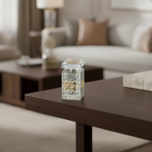 Glass Crystal Look Besamim Holder with Metal Plaque 3 * 1.6 Inch - color: Besamim Holder 3