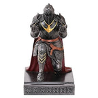 King's Guard Leader Cloak Warrior Knight Pen Holder Mobile Phone Stand, Ornament Knight Statue, Pen Stand Paperweight for Office and Home (Iron) - color: Iron