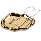 VanEnjoy Ceramic Cute Jewelry Dish, Aesthetic Jewelry Tray Gold finished, Small Trinket Dish, Ring Bowl for Jewelry, Thanksgiving Friend Gift - color: Gold