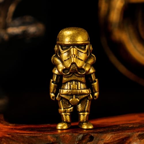 CHOVY Antique Brass Robot Figurine – Heavyweight Solid Brass Retro Decor, Biomechanical Art Sculpture for Collectors, Unique Steampunk Gift for Men’s Workspace - color: Biochemical Robot