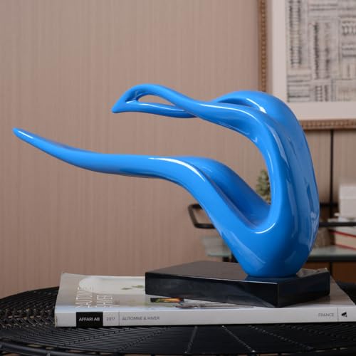HAUCOZE Abstract Woman Figurine Modern Sculpture Home Art Decor Table Centerpiece Gift for Bedroom Living Room Polyresin 15.7 Inch