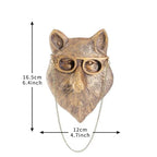 Joogour Head Wall Mount Decor,Resin Animal Sculptures，Art Deco Wall Hanging Decoration for Living Room Bedroom Officeroom Gift (Fox)