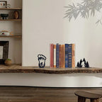 Bigfoot Decor Unique Bookends – Eye-Catching Sasquatch Gifts for Bigfoot Enthusiasts - Decorative Bookends for Shelves – Fun Bookends for Kids – Versatile Black Book Stopper to Hold Books