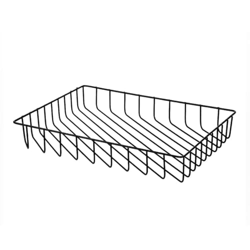 Paper Organizer for Desk Metal Paper Tray Large Capacity Letter Tray File Holder Mail Inbox Storage Organizer Basket for Office Classroom Desktop,12.5" x 9.4" x 1.9",Black - color: Black