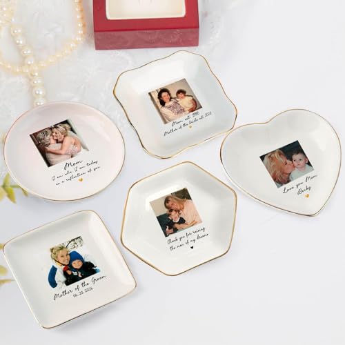 Personalized Mom Photo Jewelry Tray, Forever You Little Girl Jewelry Dish; Personalized Grandma Photo Trinket Tray, Mother of the Bride Gifts, Mothers Day Gift for Grandma Mama - color: Jewelry Dish 1