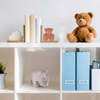 Harloon 2 Pcs Animal Bookends for Kids Wooden Decor Safari Bookends Decor for Girl Children Bedroom Home (Cloud Bear) - style: Cloud Bear