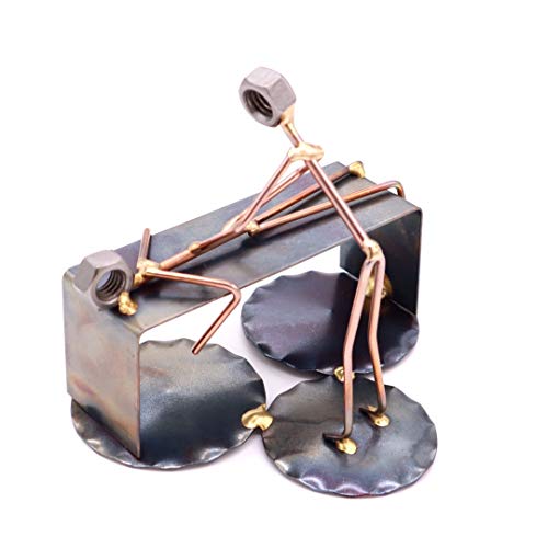 Chiropractor Handmade Metal Figurine Hand Welded Metal Art & Recycled Metal Sculptures - Unique Desk Accessories, Medical Office Decor, & Chiropractor Gifts