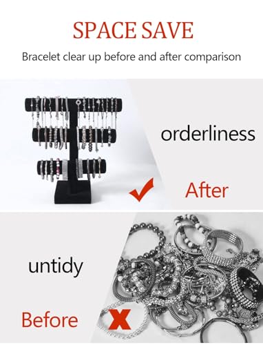 Bracelet Holder Stand,Bracelet Organizer Display for Selling,Bangle Organizer for Women,Watch Storage Holder for Men,Jewelry Business Supplies (Style 2 （Black 3 Tier ）) - style: Style 2 （Black 3 Tier ）