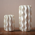 SEINHIJO Ceramic Flower Vase Modern Decor Sculpture Home Gift Statue for Tabletop Bookshelf Art 8.0 Inch - size: Large