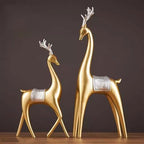 Statue Decorations Luxury Fortune Deer Ornament Entrance Triangle Cabinet Decoration Living Room Home Accessories Crafts Housewarming Gift Home Decor Object