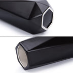 D'vine Dev 8 Inch Matte Black Ceramic Vase, Geometric Handmade Craft Flower Vase with Design Box Packaged, VS-GM-MB-8 - color: Matte Black, size: 8 Inch