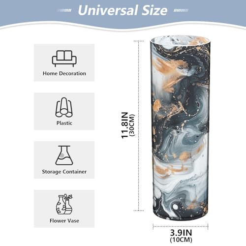 ALAZA Abstract Marble Painting Flower Vases for Home Decor Kitchen Bedroom Living Room Bathroom Office Table Decorations