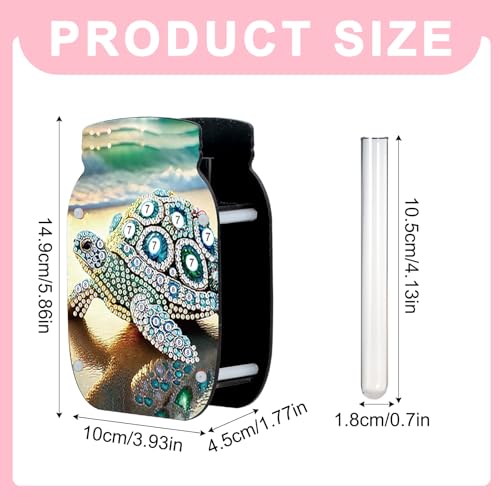 5D Diamond Painting Kit Vase, DIY Turtle Diamond Art for Adult Beginners Acrylic Special Shaped Double-Sided Vase Handmade Crafts, Suitable for Home Living Room Desktop Decoration - color: Turtle