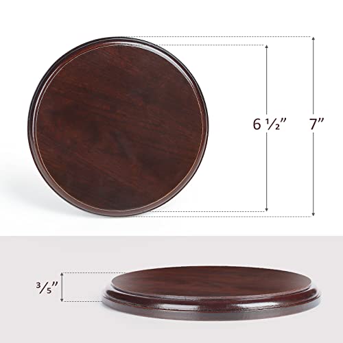 Falling in Art Wood Round Base-Hand Casting Structure Base, DIY Crafts, Keepsake Display, Art Exhibition, Home Decoration, 7'' - size: Round 7''