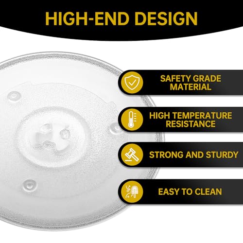10.5" Microwave Glass Turntable Plate, 10.5" / 27cm Microwave Tray Replacement Glass Plate, Glass Tray Replacement for LG, GE, Magic Chef, Hotpoint, Panasonic, Kenmore, etc - size: 10.5"