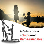 Iron 6th Anniversary Wedding Gifts for Her, Handcrafted Iron Sculpture Staute Ornament Figurine for Couples Romantic Figurines, Proposal Gifts Wedding Decor - style: Proposal