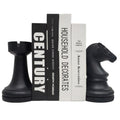 Chess Bookends Novelty Book Holders, Decorative Book Ends Modern Bookends Stoppers for Shelves, Black Heavy Duty Book Ends for Shelves Office Desk Decoration, Resin, 7" x 7"