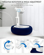 Miledi Tablet Pillow Stand, Compatible with 4.7"-12.9" Kindle, iPad, Phone/Tablet, 360° Rotating Phone Holder for Bed, Detachable Bowl, Reading and Relaxation on Bed (Blue) - color: Blue