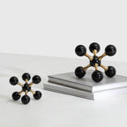 Luxurious Black Crystal and Alloy Molecular Ball Living Room Desktop Decoration Crystal Molecules, for Birthday Friends Gatherings, Home or Office Counter Decoration Accessories