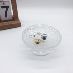 Small Flower Ring Dish Jewelry Tray, Glass Jewelry Dish, Crystal Ring Holder Jewelry Plate Dish, Nightstand Decor Clear Jewelry Bowl Dish for Earrings,Vanity Decorative Tray Trinket Dish Gift