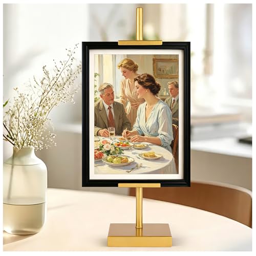 1pcs Adjustable Tabletop Easel Stand for Picture Frames, Picture Easels for Display, Gold Easel, Picture Frame Stand, Adjustable Art Easel.(18inch,Gold) - color: Gold, size: 18inch