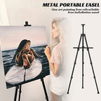 Easels for Painting Canvas, Aredy 66" Art Easel for Drawing, Portable Painting Easel Stand, Metal Table Top Easel - style: 1 Pack