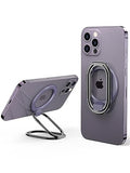 【2025 Upgraded】 Mag Safe Phone Ring Holder, SUPERONE Adjustable Magnetic Kickstand & Removable Phone Grip Compatible with Wireless Charging Only for iPhone 17 & 16 & 15 & 14 & 13 & 12 Series - Purple - color: Purple