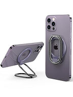 【2025 Upgraded】 Mag Safe Phone Ring Holder, SUPERONE Adjustable Magnetic Kickstand & Removable Phone Grip Compatible with Wireless Charging Only for iPhone 17 & 16 & 15 & 14 & 13 & 12 Series - Purple - color: Purple