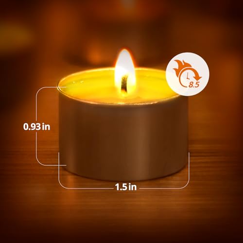 Ashlux Tea Lights Candles 100 Pack 8 Hours, Tea-8H-100Pack - size: 100 Pack, style: 8 Hours