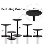 Homemory Christmas Fall Candle Holders for Pillar Candles Set of 5 (5, Black) - color: Black