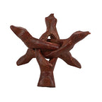 Indian Consigners Cobra Wooden Tripod Stand (Stained (Reddish Brown), 4 Inches) - color: Stained (Reddish Brown), size: 4 Inches