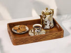 Vesta Homes Acacia Wood Serving Tray for Home/Kitchen/Restaurant/Office Organizer/Dining Table | Premium Serving Trays | 38 x 25 x 5 cm | Handcrafted in India - size: 15" x 9.8" x 2" (Single Tray)
