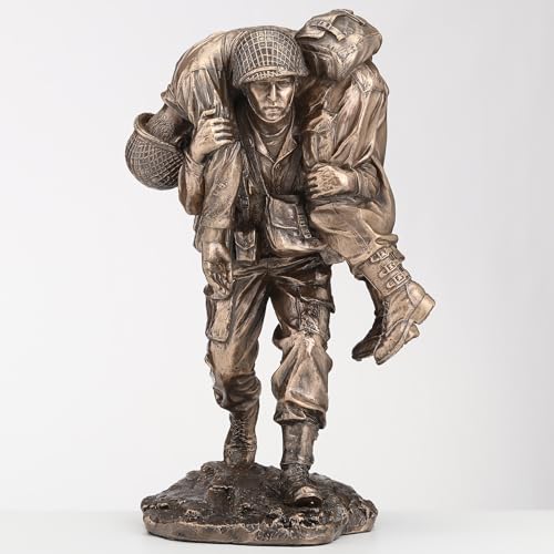 Veronese Design 9 1/2 Inch No Soldier Left Behind Cold Cast Resin Bronze Finish Sculpture US Military Veteran Gift