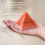 Amazing Gemstone Carrot Jasper Pyramid Crystal Healing Stones - 2" Great Pyramid Figurine of Natural Stone Pyramid for Meditation, Reiki, Chakra Balancing and Crystal Pyramids Grid - color: Carrot Jasper