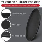 Winco TFG-14K Round Fiberglass Tray with Non-Slip Surface, 14-Inch, Black - color: Black, size: 14"