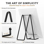 TR-LIFE 10 Inch Large Plate Stands for Display - Metal Plate Holder Display Stand + Picture Frame Holder Stand + Small Easels for Decorative Platter, Book, Plaques, Photo, Tabletop Art (2 Pack) - size: 10 Inch