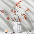 EspoirLuv-White Ceramic Vase for Pampas Grass – 6.69” Flower Vase, Table Centerpiece for Living Room, Shelf & Home Decor