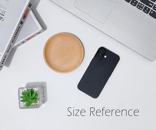 Small Mini Wooden Serving Trays 2-Pack - 4.7" Round Decorative Coasters for Drinks & Small Food - Farmhouse Kitchen Counter Decor, Coffee Table Centerpiece, Charcuterie Boards, Home Essentials - color: 4.7-round-2 Tray