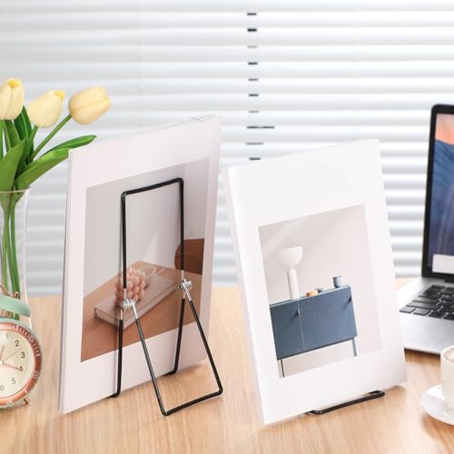 6 Pack 9.17 Inch Large Metal Book Stand for Display Adjustable Display Holder Easel Collector Stand for Home Office Back to School Books Frames Comic Plates Album CD Magazine - size: 9.17 Inch
