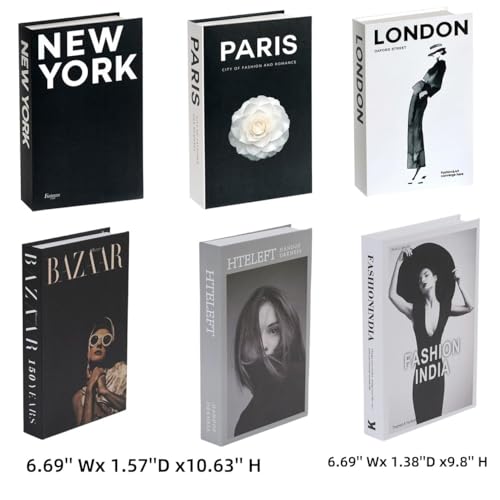YKYKJDG 12pcs Fake Books for Decoration Faux Books Black Room Decor Decorative Books for Coffee Table Decor Books Black and White Books for Shelves Preppy Bookend Modern Decor