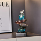 AWNR Resin Pebble Shape Sculpture Decor -Aesthetic Home Decor for Living Room, Office Desk, Shelf,Display,entryway,Housewarming Gifts