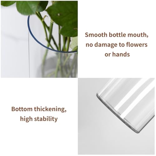 2 Pack Acrylic Cylinder Vases, Non-breakable Vase for Centerpieces, 8 inch Tall Clear Flower Vase Bulk Floating Candle Holder for Wedding Table Home Decor and Party - size: 2 Pack(4''W x 8''H & 5''W x 8''H)